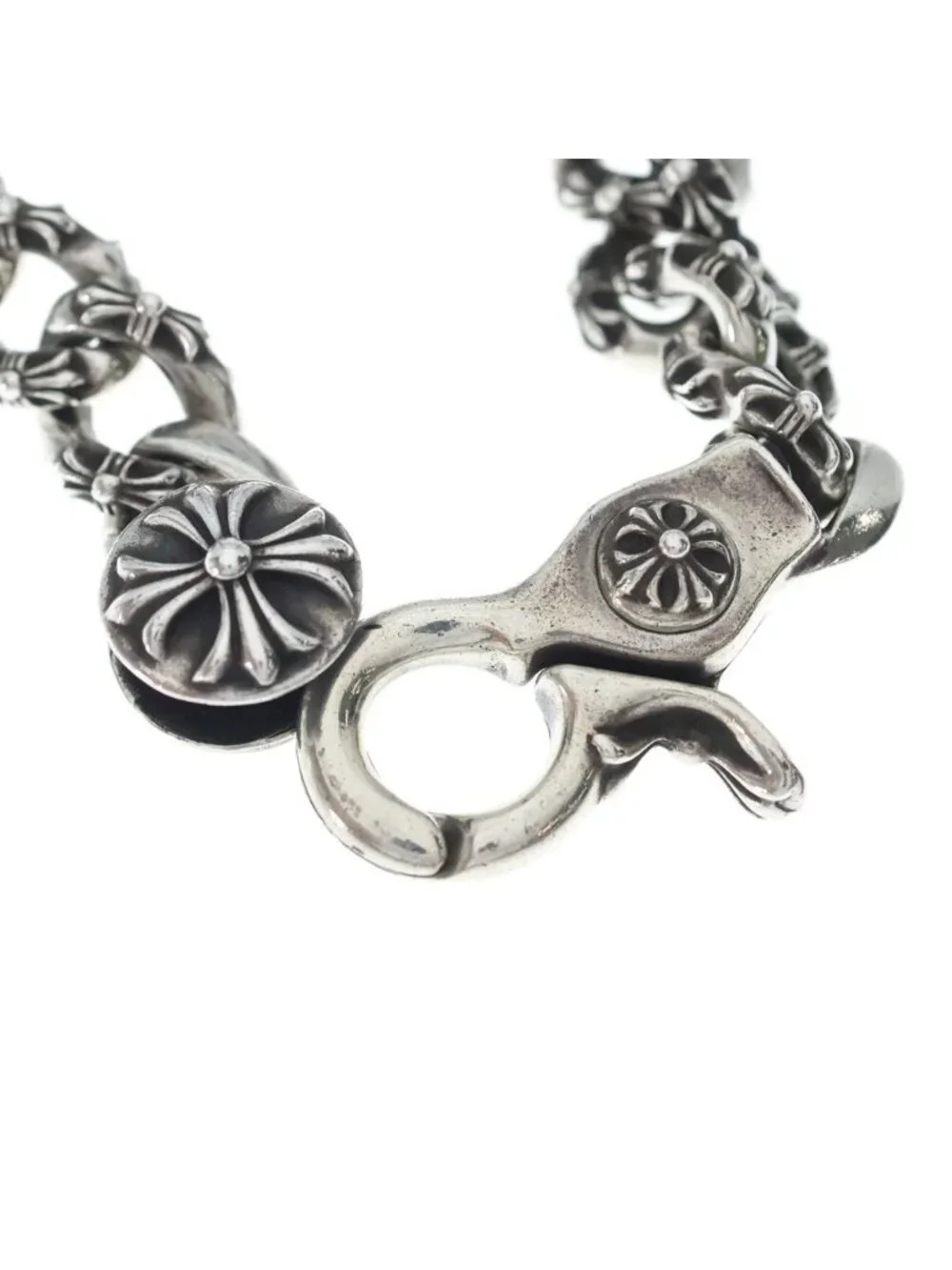 Chrome Hearts Vintage EX Fncy Chn Lnk Extra Fancy Link Clip Bracelet 15 Links